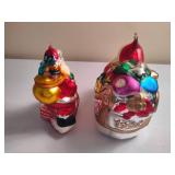 Department 56 Vintage Hand Blown Mercury Glass Santas