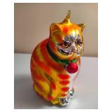 Department 56 Vintage Hand Blown Mercury Glass Fat Cat