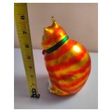 Department 56 Vintage Hand Blown Mercury Glass Fat Cat
