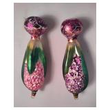 Smith & Hawken Blown Glass Flower Ornaments