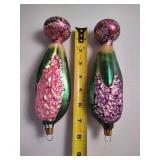 Smith & Hawken Blown Glass Flower Ornaments