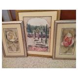 Floral "HomeStudio" Framed Art Signed by Cheri Blum