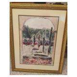 Floral "HomeStudio" Framed Art Signed by Cheri Blum