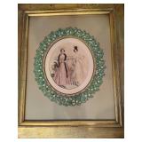 Vintage Fashion Plate Framed Art