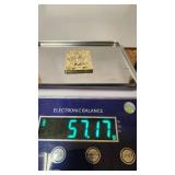 Rare 1999 Collectors Gold Pokemon "Mewtwo" Token - 57.17g