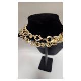 Unmarked 42" White Gold Tone Hollow-Link Chain - 206.06g