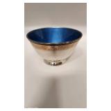 Vintage Towle Silver with Blue Enamel Bowl - 348.48g