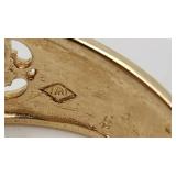 Gorgeous 10k Yellow Gold Ring w/ Sapphires and Diamonds - Large Size 10.75