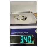 14k "Evil Eye" Beaded Bracelet - 7"