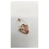 14k Pendant w/ Pink Stone - 6.03g