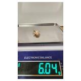 14k Pendant w/ Pink Stone - 6.03g