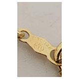 Large Italy Murano Glass Pendant on a Thick 12k GF 18" Rope Chain - 12.82g