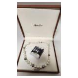 Rare and Retired 17" Shanore Sterling Silver and Celtic Pearl Necklace w/ Original Packaging