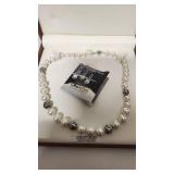 Rare and Retired 17" Shanore Sterling Silver and Celtic Pearl Necklace w/ Original Packaging