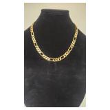 Heavy 14k Stamped Figaro 21" Chain Necklace - 60.99g