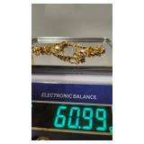 Heavy 14k Stamped Figaro 21" Chain Necklace - 60.99g