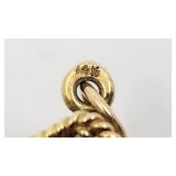 Antique14k Stamped Birdcage Music Box Pendant with Sapphire, Ruby and Pearl Accents - Approx 1" Square - 23.24g