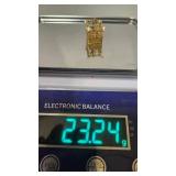 Antique14k Stamped Birdcage Music Box Pendant with Sapphire, Ruby and Pearl Accents - Approx 1" Square - 23.24g