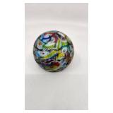 Beautiful Italian Millefiore Glass Paperweight