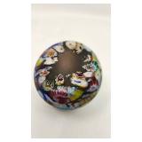 Beautiful Italian Millefiore Glass Paperweight