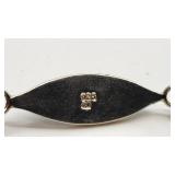 Vintage Sterling Silver and Onyx Bracelet