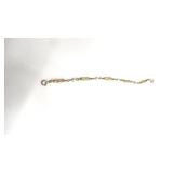 Very Nice 12k yellow gold and pearl bracelet - 8"