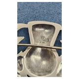 Retired James Avery Sterling Silver "Thistle" Pin with Rare Matching Earrings