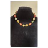 14k and Chunky Gemstone Necklace 18"
