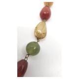 14k and Chunky Gemstone Necklace 18"