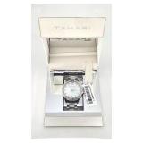 New in Box Tahari Silvertone Watch