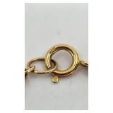 14k and Pearl Bracelet w/ 16 Gold Beads - 8" long