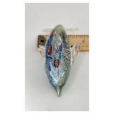 Beautiful Vintage Millefiore Glass Dolphin Paperweight
