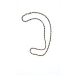 14k Marked White Gold Rope Chain - 24" - 24.55g