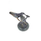 SPI Gallery Solid Brass Whale Sculpture on Marble Base