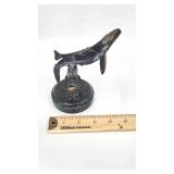 SPI Gallery Solid Brass Whale Sculpture on Marble Base