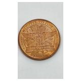 2012 .999 Fine 1oz Pure Copper Panda Round in Airtight Case