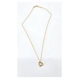 Beautiful Tiffany & CO Elsa Peretti "Open Heart" Pendant Necklace in 18k Yellow Gold