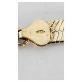 Very Nice 14k Gold over Sterling 8" Bracelet - 6.5mm Wide