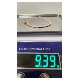 Very Nice 14k Gold over Sterling 8" Bracelet - 6.5mm Wide