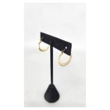 Pretty 14k over Sterling Silver Hoop Earrings