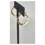 Pretty 14k over Sterling Silver Hoop Earrings