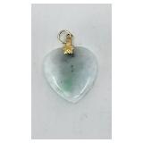Pretty Jade Heart Pendant