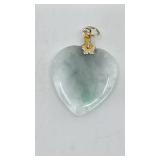 Pretty Jade Heart Pendant