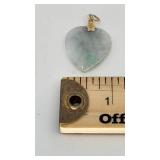 Pretty Jade Heart Pendant