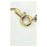 18" 14k over Sterling Necklace with Nice Aventurine Pendant