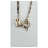 Pretty Sterling Silver and Mother of Pearl Pendant Necklace - 20"