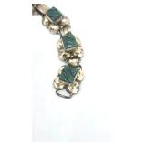 Antique Handmade Sterling Silver and Turquoise Bracelet w/ Matching Ring