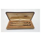 Vintage 10k GF Cross Pen & Pencil Set with Dupont Emblem - 36.75g