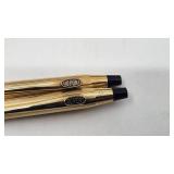 Vintage 10k GF Cross Pen & Pencil Set with Dupont Emblem - 36.75g