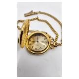 Gold "Grandpa" Pocket Watch with 18" Chain